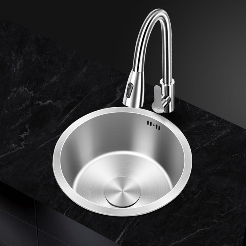 Avtoit | Contemporary Style Kitchen Sink Stainless Steel Round Kitchen Sink
