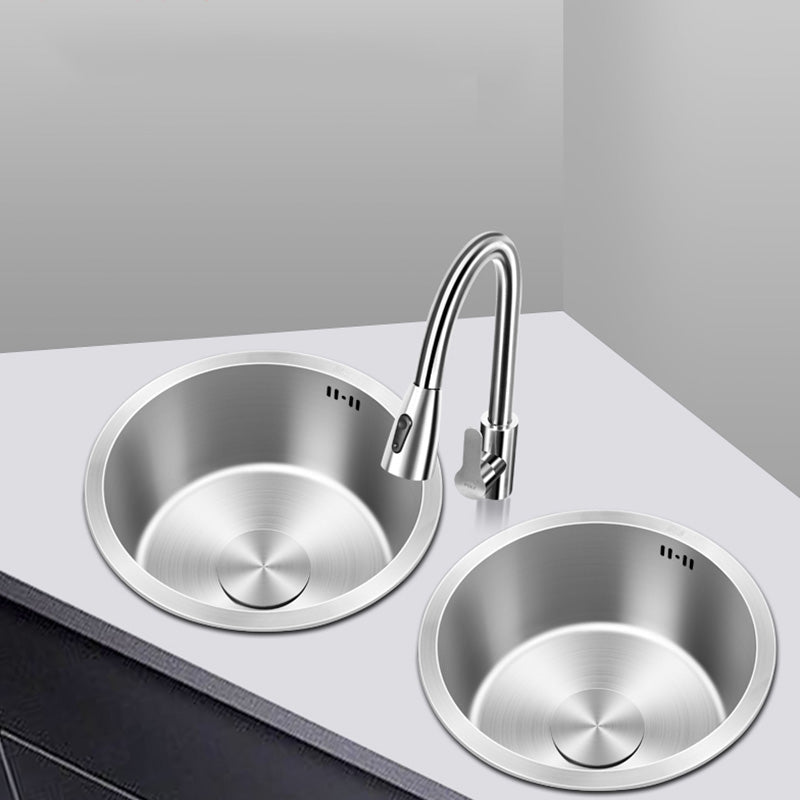 Avtoit | Contemporary Style Kitchen Sink Stainless Steel Round Kitchen Sink