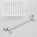 Avtoit | Silver Square Fixed Shower Head Modern Style Wall Mounted Shower Head