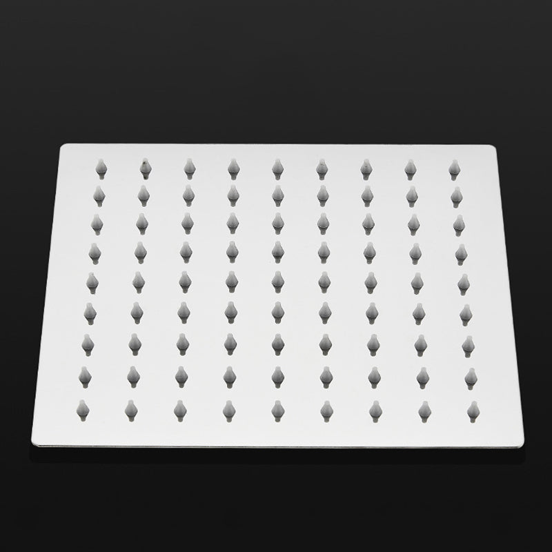 Avtoit | Silver Square Fixed Shower Head Modern Style Wall Mounted Shower Head
