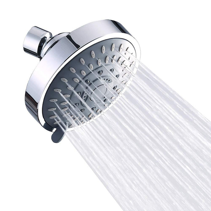 Avtoit | Silver Round Fixed Shower Head Modern Style Wall Mount Shower Head