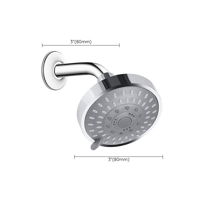 Avtoit | Silver Round Fixed Shower Head Modern Style Wall Mount Shower Head