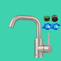 Avtoit | Swivel Bathroom Faucet Contemporary Design Vessel Faucet with Stainless Steel