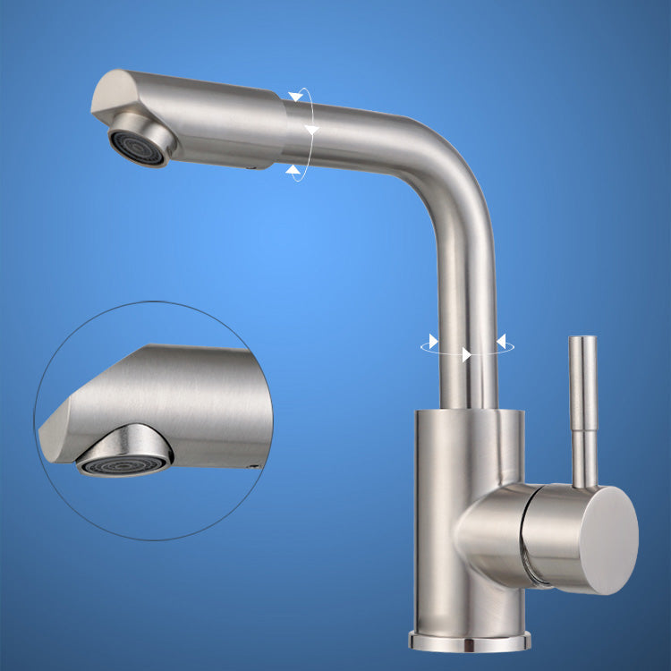 Avtoit | Swivel Bathroom Faucet Contemporary Design Vessel Faucet with Stainless Steel