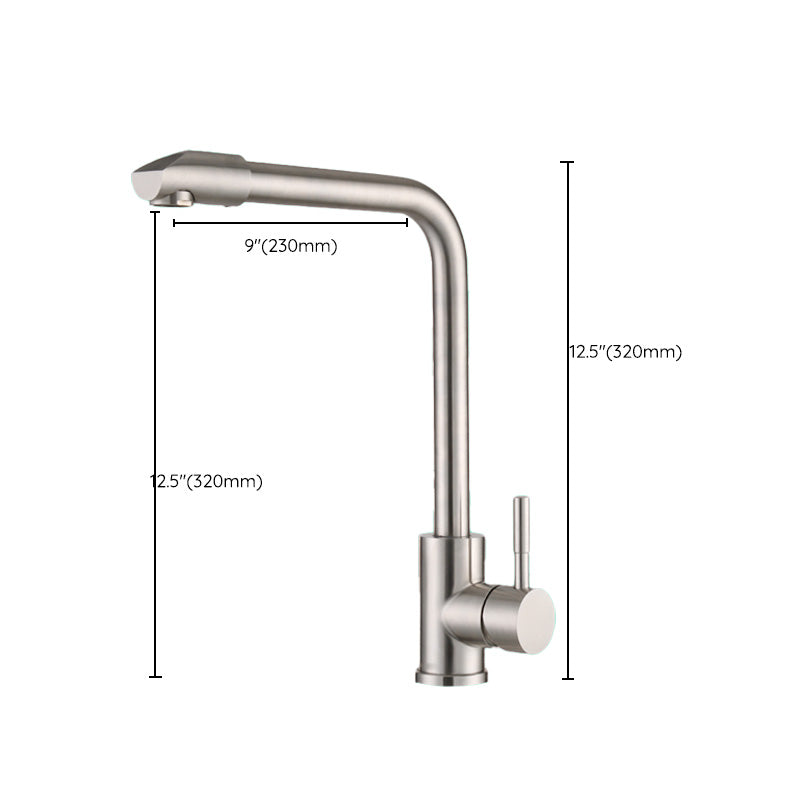 Avtoit | Swivel Bathroom Faucet Contemporary Design Vessel Faucet with Stainless Steel