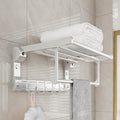 Avtoit | Chrome/Black Classic Bathroom Accessory Set Modern Bath Shelf/Towel Bar & Paper Holder