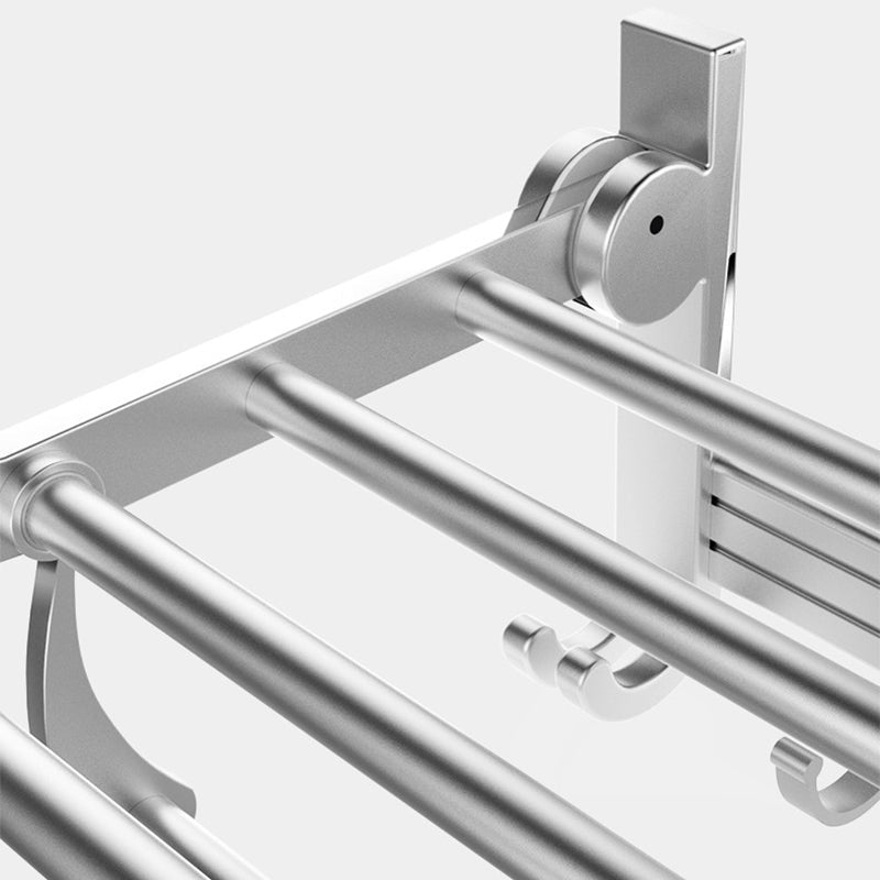 Avtoit | Chrome/Black Classic Bathroom Accessory Set Modern Bath Shelf/Towel Bar & Paper Holder