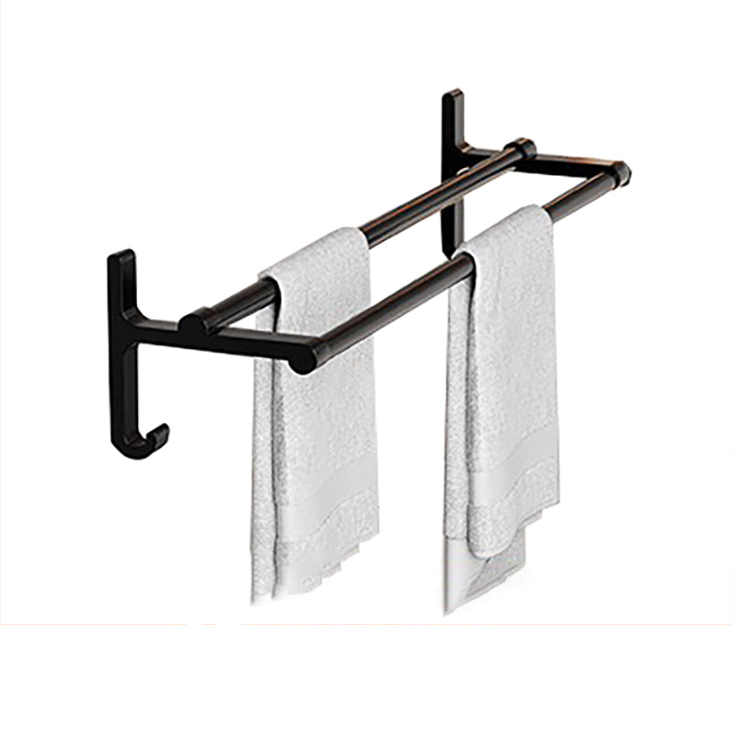 Avtoit | Chrome/Black Classic Bathroom Accessory Set Modern Bath Shelf/Towel Bar & Paper Holder