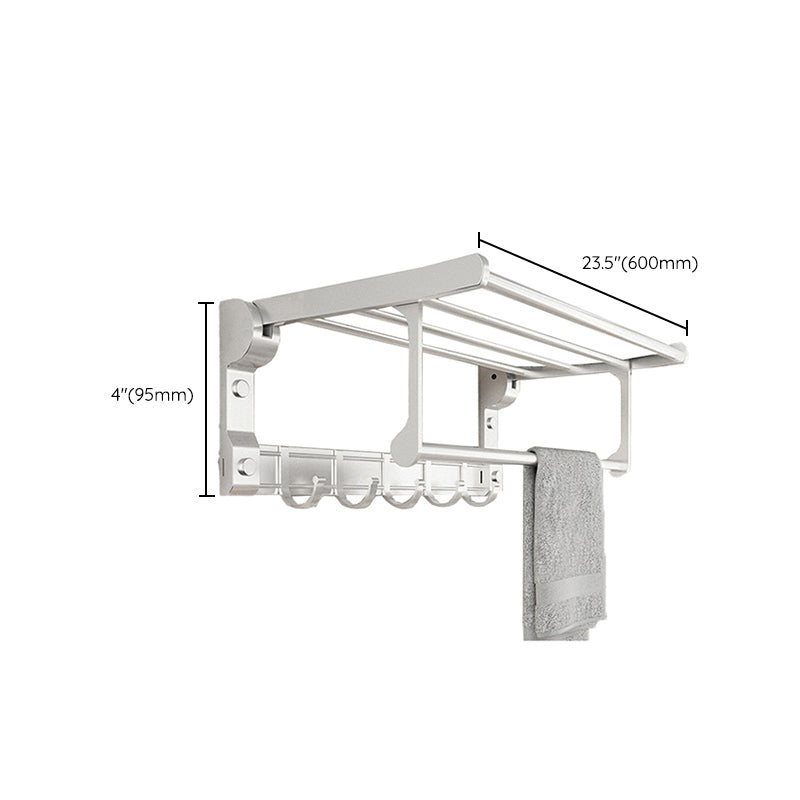 Avtoit | Chrome/Black Classic Bathroom Accessory Set Modern Bath Shelf/Towel Bar & Paper Holder