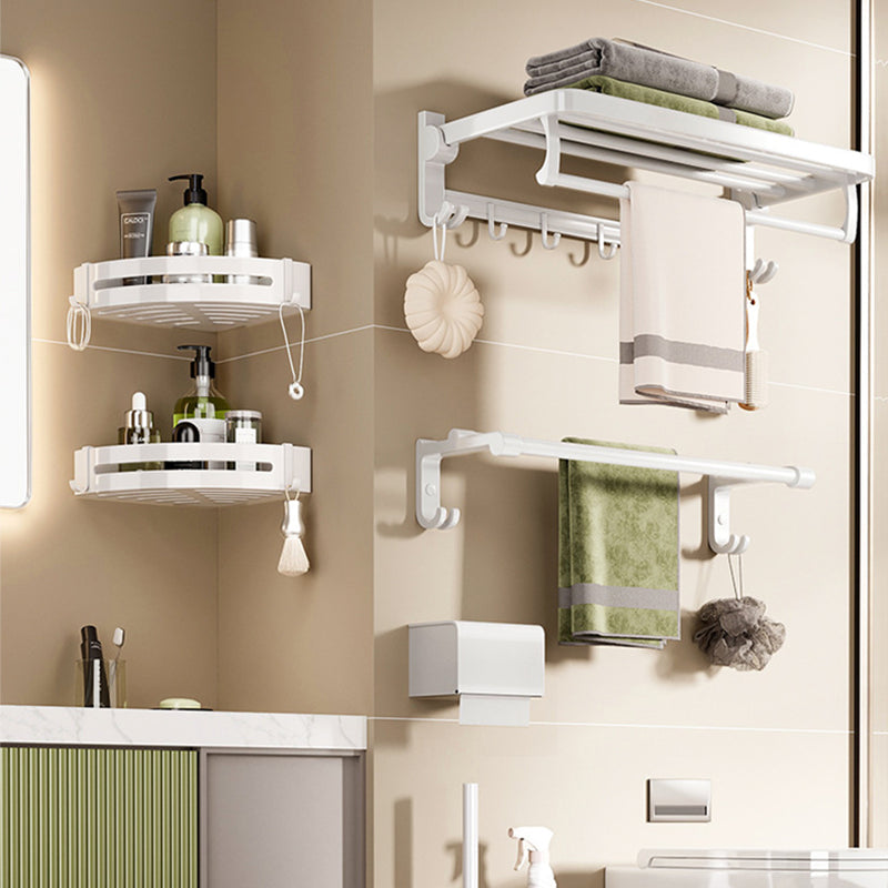 Avtoit | Modern Bathroom Hardware Set Towel Bar White Bath Shelf Bathroom Hardware Set