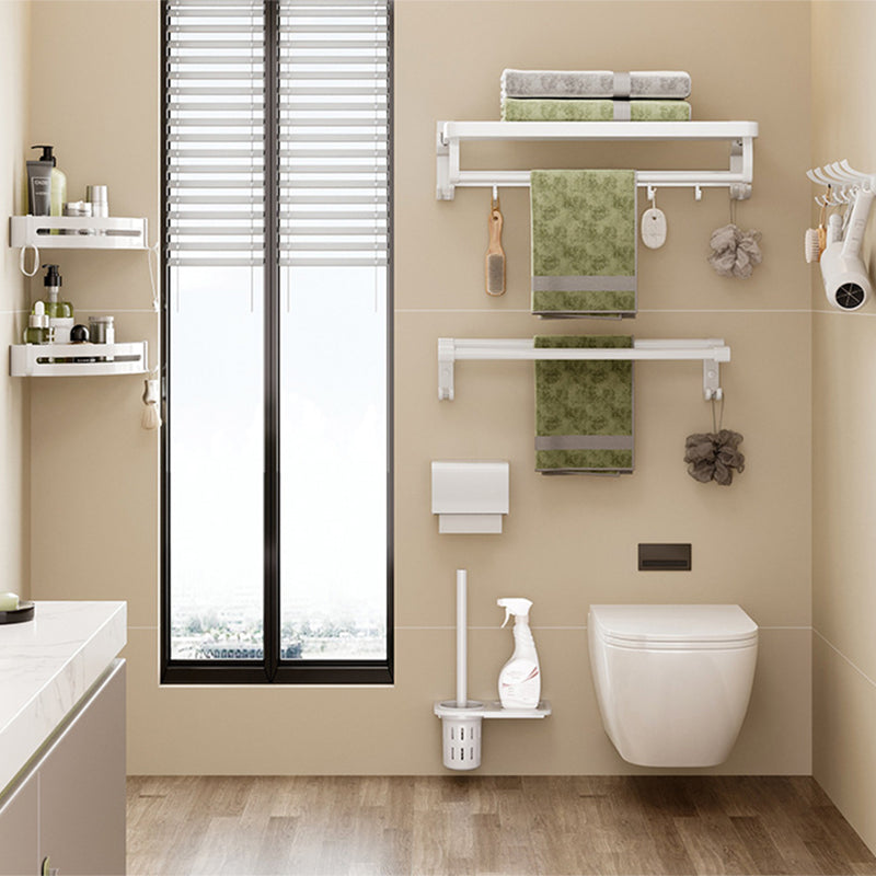 Avtoit | Modern Bathroom Hardware Set Towel Bar White Bath Shelf Bathroom Hardware Set