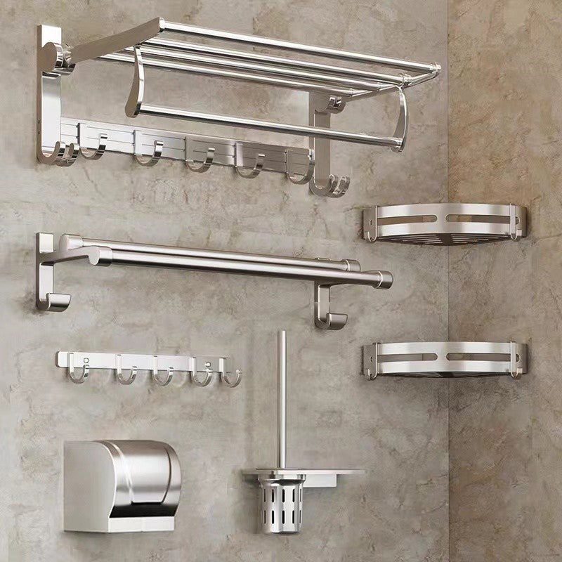 Avtoit | Modern Polished Chrome Bathroom Accessories Set Bath Shelf/Towel Holder/Paper Holder included