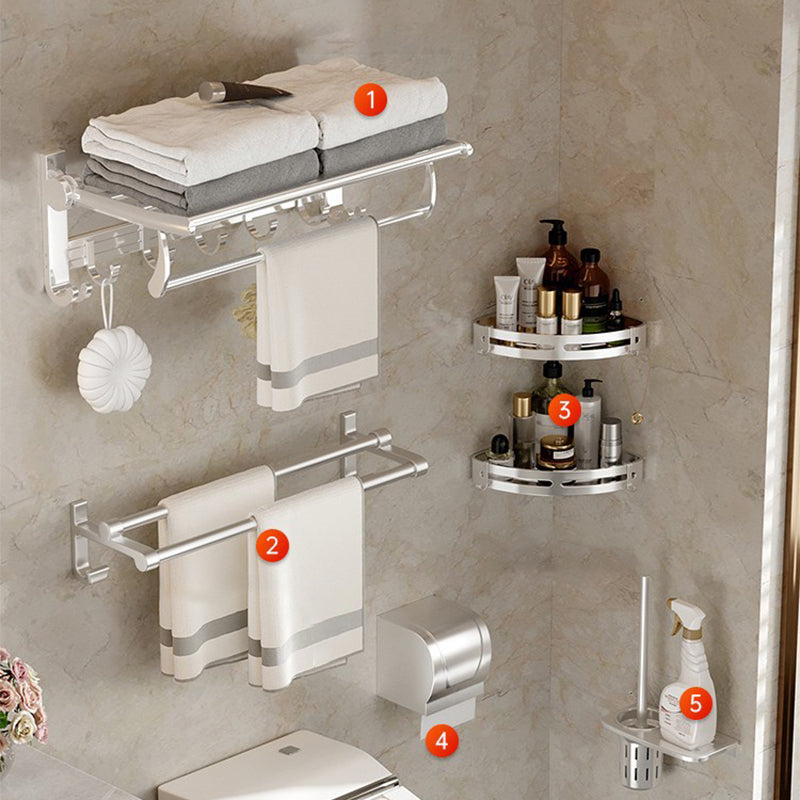 Avtoit | Modern Polished Chrome Bathroom Accessories Set Bath Shelf/Towel Holder/Paper Holder included