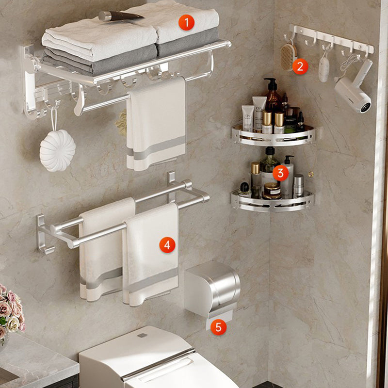 Avtoit | Modern Polished Chrome Bathroom Accessories Set Bath Shelf/Towel Holder/Paper Holder included