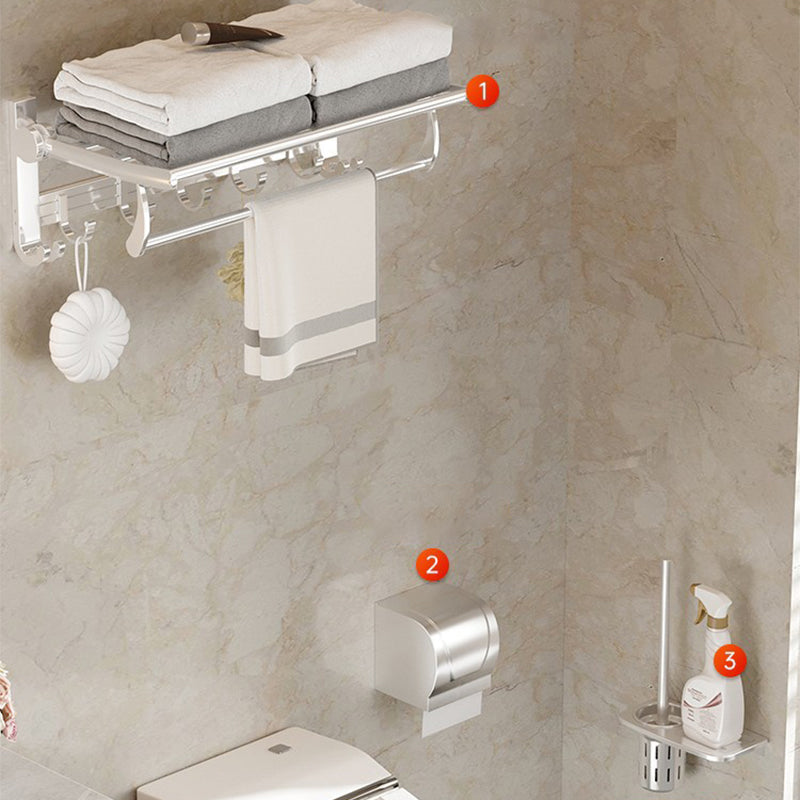 Avtoit | Modern Polished Chrome Bathroom Accessories Set Bath Shelf/Towel Holder/Paper Holder included