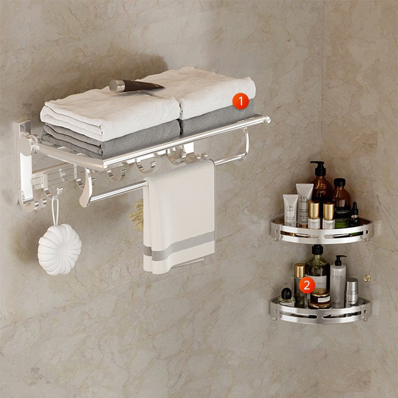Avtoit | Modern Polished Chrome Bathroom Accessories Set Bath Shelf/Towel Holder/Paper Holder included