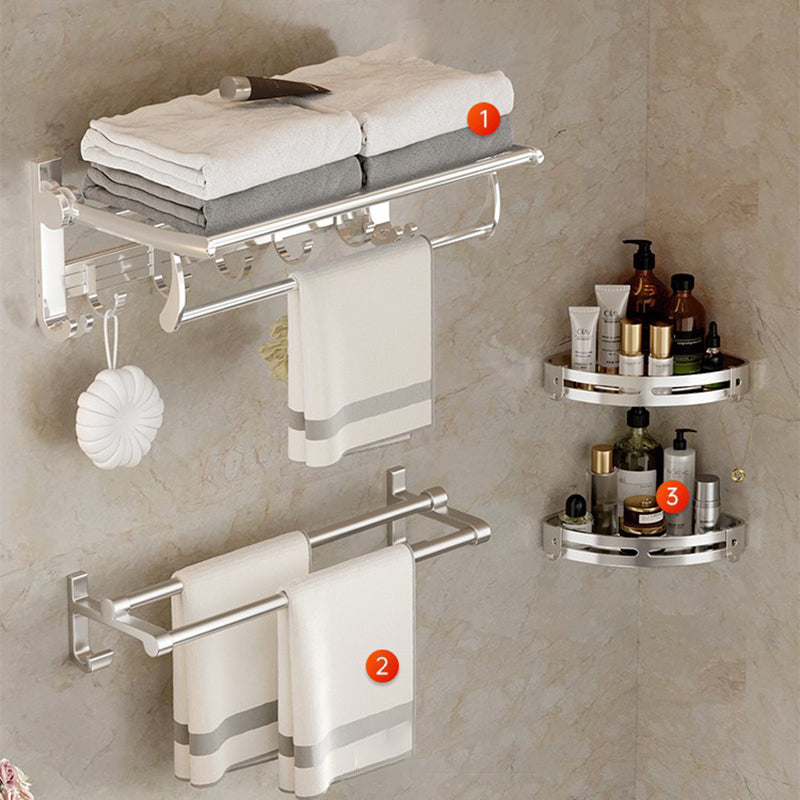 Avtoit | Modern Polished Chrome Bathroom Accessories Set Bath Shelf/Towel Holder/Paper Holder included