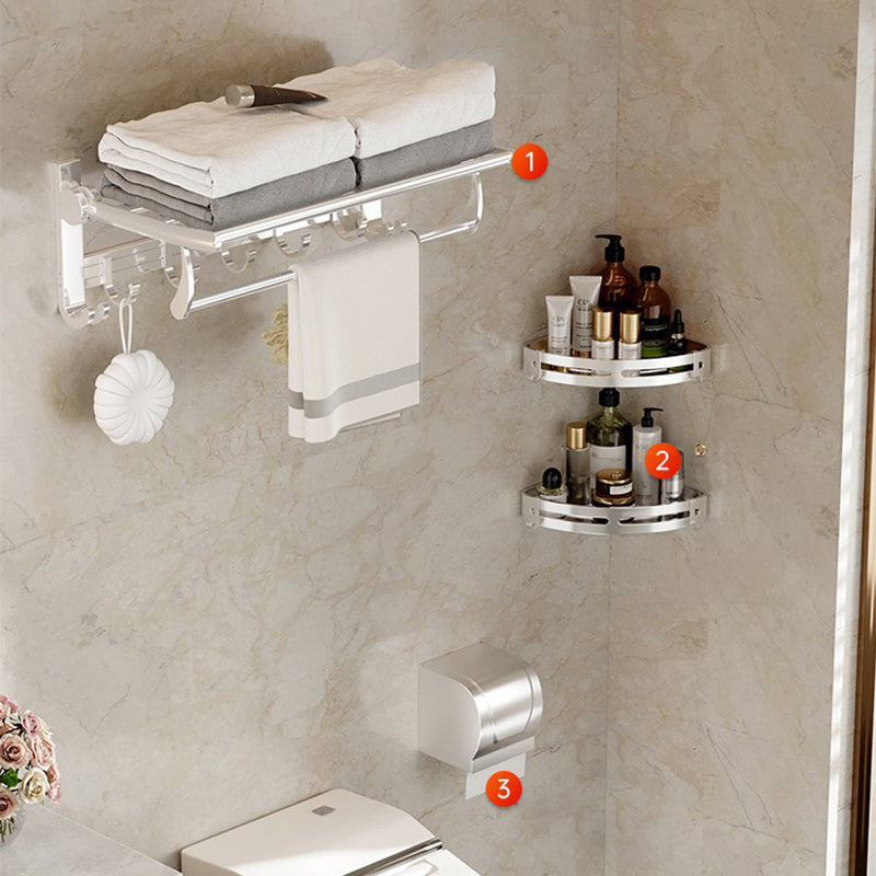 Avtoit | Modern Polished Chrome Bathroom Accessories Set Bath Shelf/Towel Holder/Paper Holder included