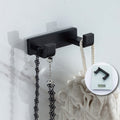 Avtoit | Modern Classic Bathroom Accessories Set in Stainless Steel Matte Black Bathrobe Hook/Towel Ring Bar