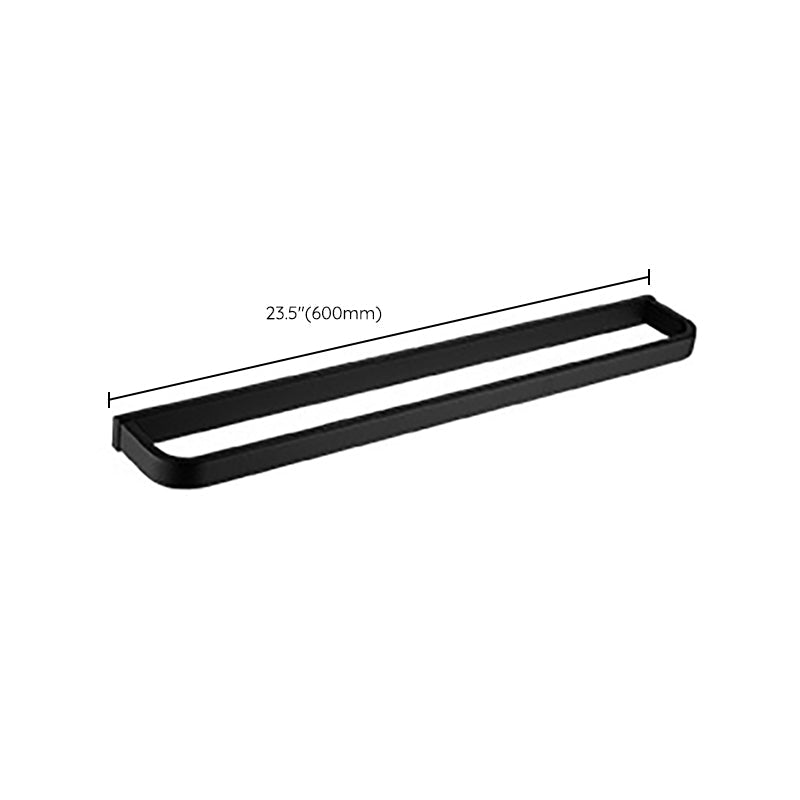 Avtoit | Modern Classic Bathroom Accessories Set in Stainless Steel Matte Black Bathrobe Hook/Towel Ring Bar