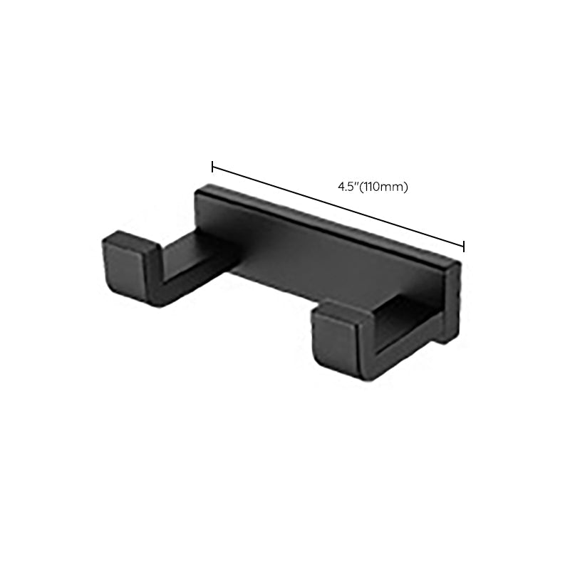 Avtoit | Modern Classic Bathroom Accessories Set in Stainless Steel Matte Black Bathrobe Hook/Towel Ring Bar