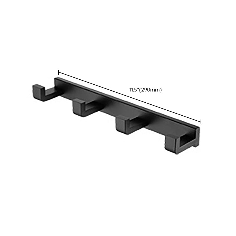 Avtoit | Modern Classic Bathroom Accessories Set in Stainless Steel Matte Black Bathrobe Hook/Towel Ring Bar