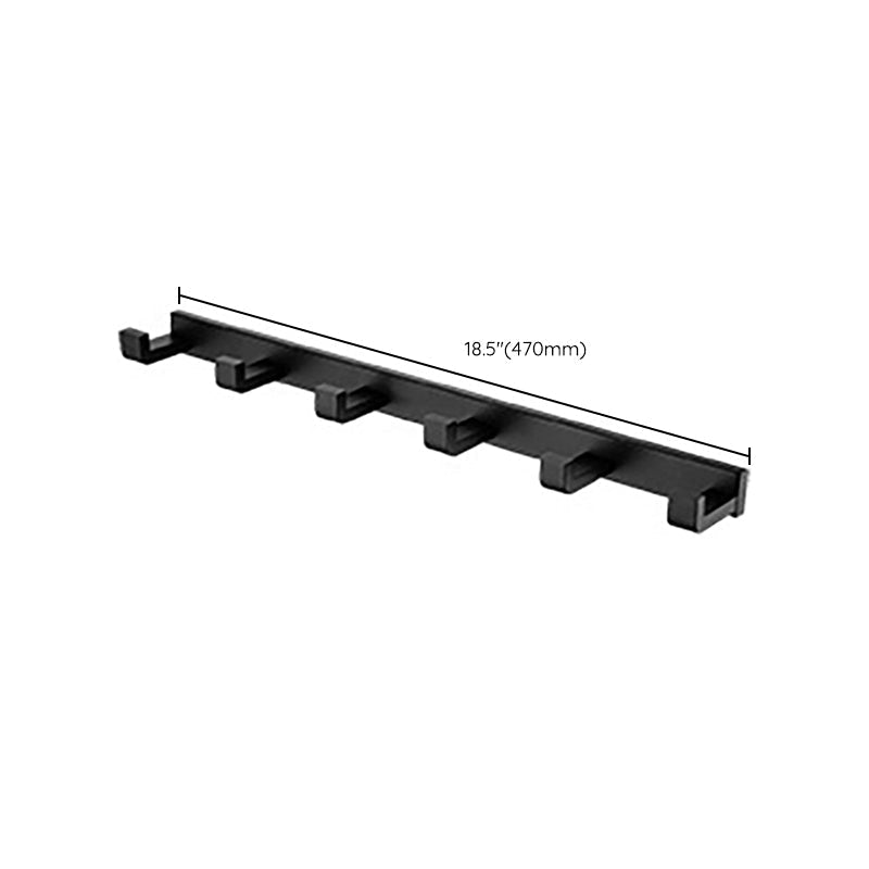 Avtoit | Modern Classic Bathroom Accessories Set in Stainless Steel Matte Black Bathrobe Hook/Towel Ring Bar