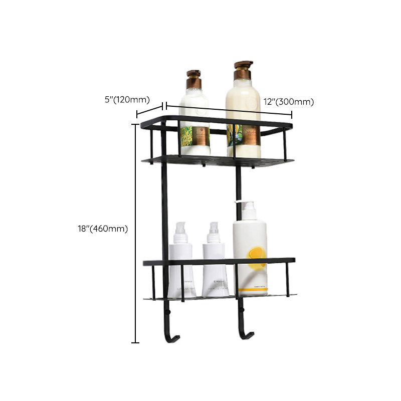 Avtoit | Modern Classic Bathroom Accessories Set in Stainless Steel Matte Black Bathrobe Hook/Towel Ring Bar