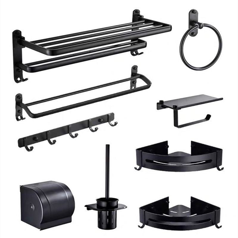 Avtoit | Modern Bathroom Accessories Set Towel Holder Black Soap Dish Bath Accessories Set