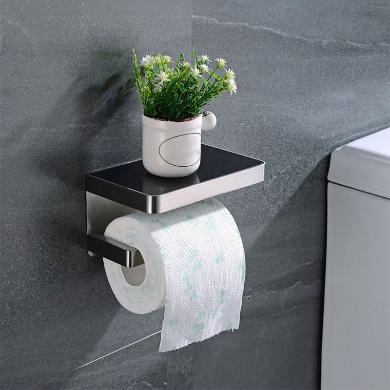 Avtoit | Polished Chrome Modern Bathroom Accessory Set made of Stainless Steel Towel Holder/Soap Dish