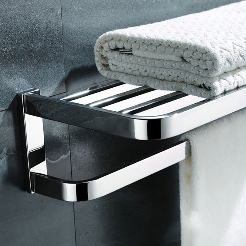 Avtoit | Polished Chrome Modern Bathroom Accessory Set made of Stainless Steel Towel Holder/Soap Dish