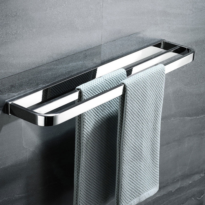 Avtoit | Polished Chrome Modern Bathroom Accessory Set made of Stainless Steel Towel Holder/Soap Dish