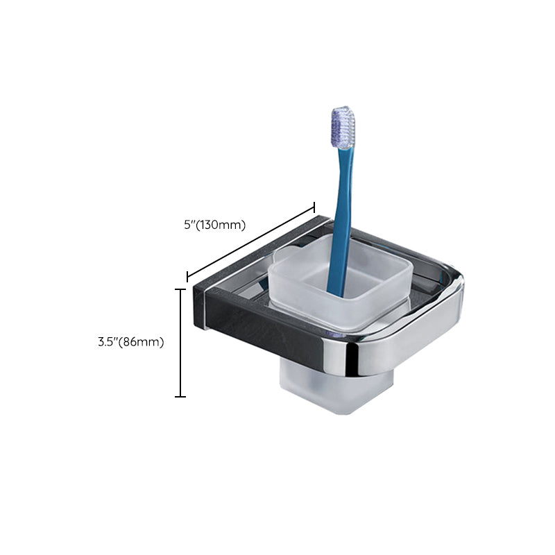 Avtoit | Polished Chrome Modern Bathroom Accessory Set made of Stainless Steel Towel Holder/Soap Dish