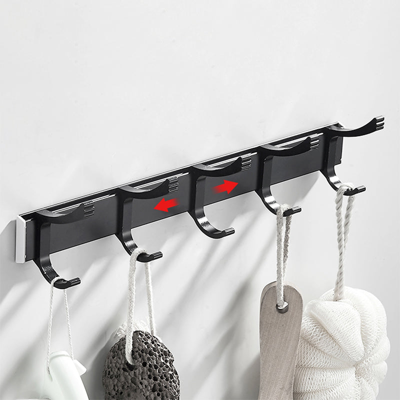 Avtoit | Modern Classic Bathroom Hardware Set Matte Black Bathrobe/Towel Bar & Bathroom Shelf