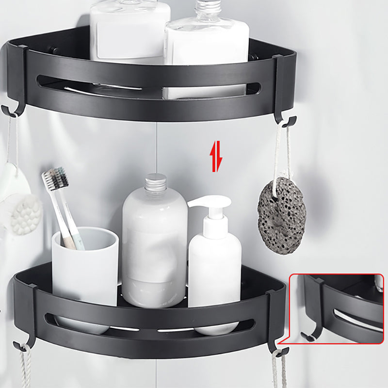 Avtoit | Modern Classic Bathroom Hardware Set Matte Black Bathrobe/Towel Bar & Bathroom Shelf