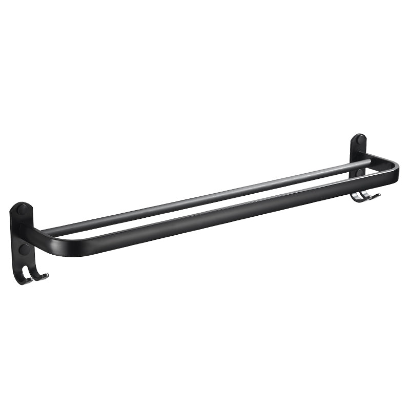 Avtoit | Modern Classic Bathroom Hardware Set Matte Black Bathrobe/Towel Bar & Bathroom Shelf