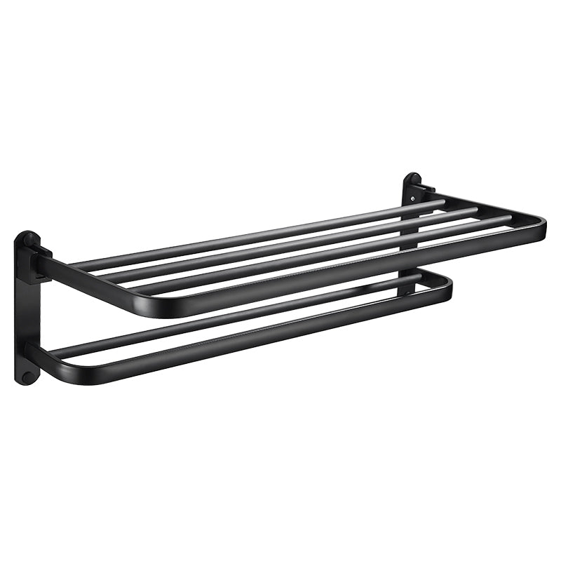Avtoit | Modern Classic Bathroom Hardware Set Matte Black Bathrobe/Towel Bar & Bathroom Shelf