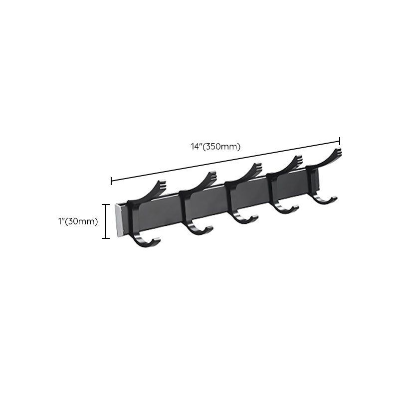 Avtoit | Modern Classic Bathroom Hardware Set Matte Black Bathrobe/Towel Bar & Bathroom Shelf