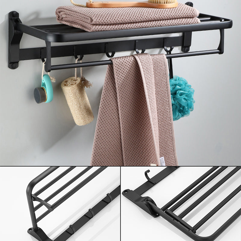 Avtoit | Contemporary Bathroom Accessory Set Black Surface Bathrobe Hook/Towel Ring Bar