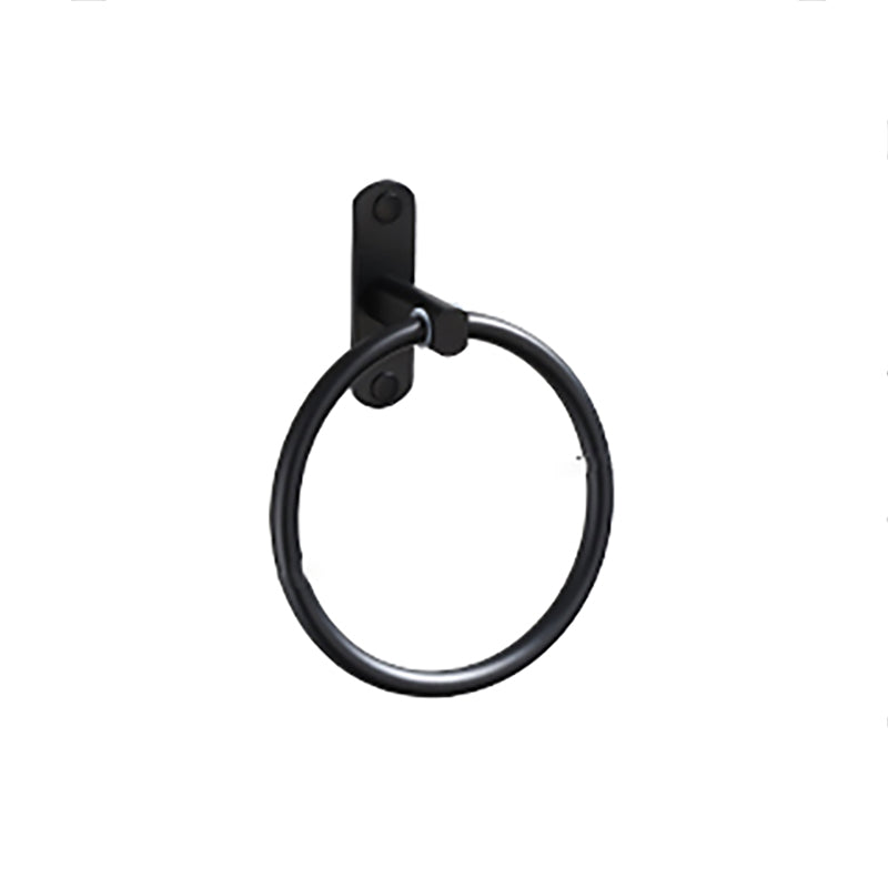 Avtoit | Contemporary Bathroom Accessory Set Black Surface Bathrobe Hook/Towel Ring Bar