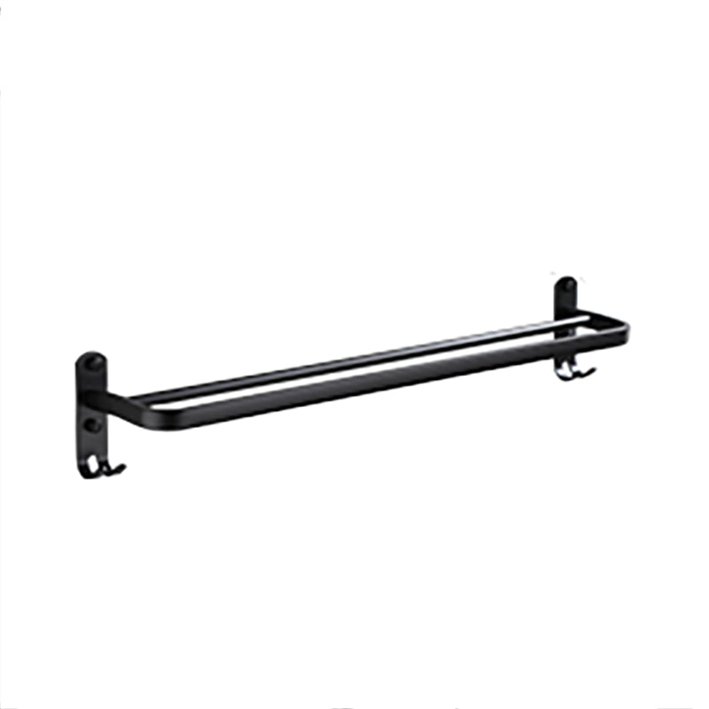 Avtoit | Contemporary Bathroom Accessory Set Black Surface Bathrobe Hook/Towel Ring Bar