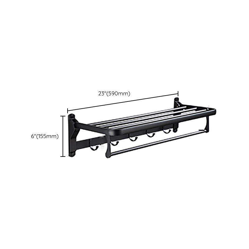 Avtoit | Contemporary Bathroom Accessory Set Black Surface Bathrobe Hook/Towel Ring Bar