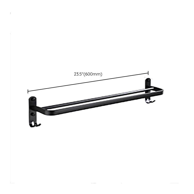 Avtoit | Contemporary Bathroom Accessory Set Black Surface Bathrobe Hook/Towel Ring Bar