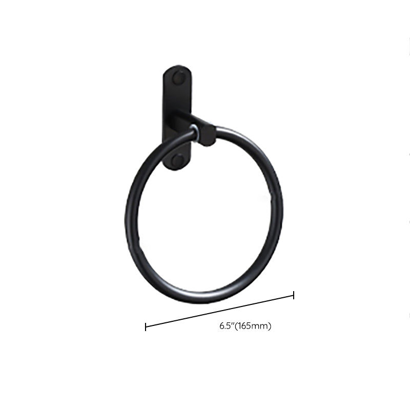 Avtoit | Contemporary Bathroom Accessory Set Black Surface Bathrobe Hook/Towel Ring Bar