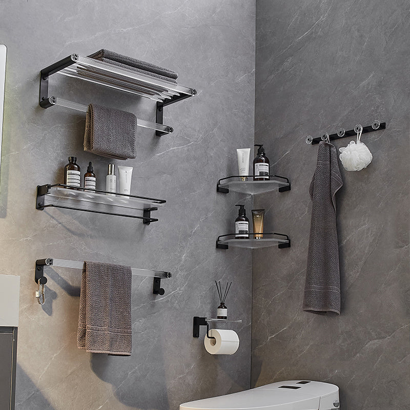 Avtoit | Modern bathroom accessory set bath shelf/towel holder & bathrobe hooks included