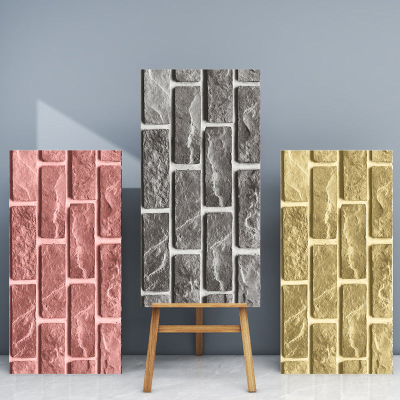 Avtoit | Industrial Wall Ceiling 3D Artificial Brick Living Room Peel and Stick Covering (5-Pack)