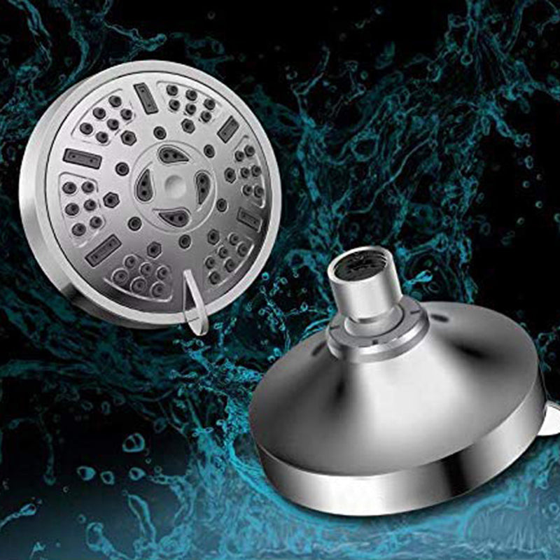Avtoit | Modern Style Festive Shower Head in Silver 9 Settings Wall Mounted Shower Head