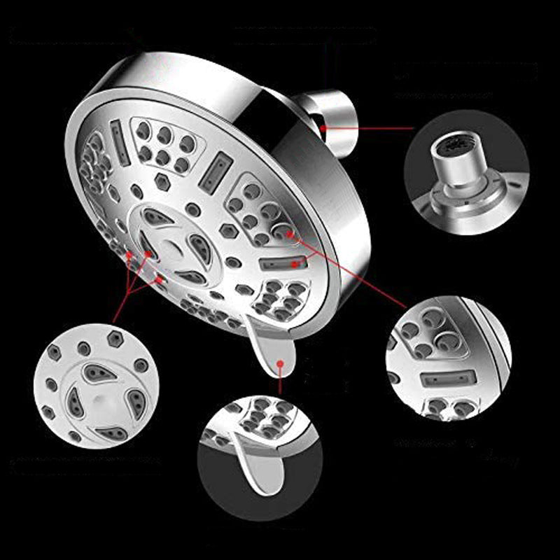 Avtoit | Modern Style Festive Shower Head in Silver 9 Settings Wall Mounted Shower Head