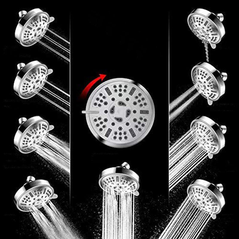 Avtoit | Modern Style Festive Shower Head in Silver 9 Settings Wall Mounted Shower Head