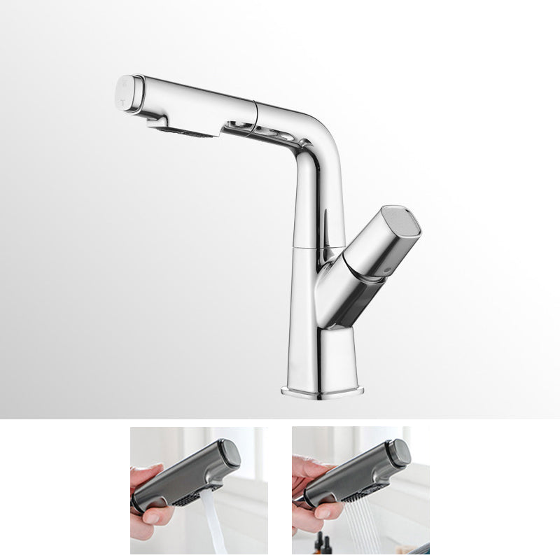 Avtoit | Brass Contemporary Sink Faucet Pull-Out Round Bathroom Faucet